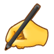 Samsung writing hand emoji image