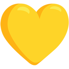 Facebook Messenger yellow heart emoji image