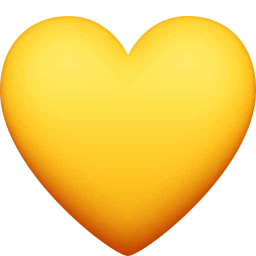 Facebook yellow heart emoji image