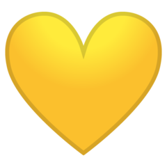 Google yellow heart emoji image