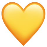 IOS/Apple yellow heart emoji image