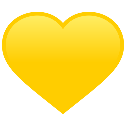 JoyPixels yellow heart emoji image