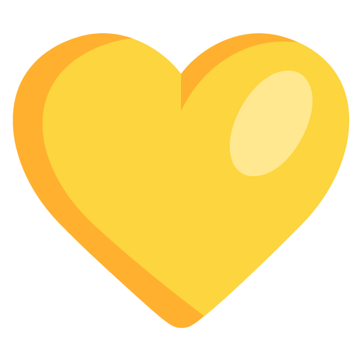 Microsoft yellow heart emoji image