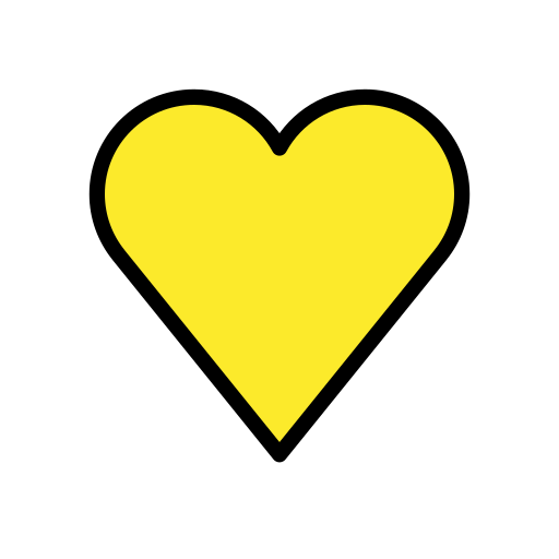 Openmoji yellow heart emoji image