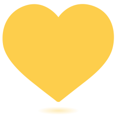 Skype yellow heart emoji image