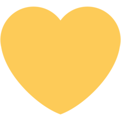 Twitter yellow heart emoji image