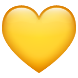 Whatsapp yellow heart emoji image