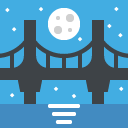 bridge at night emoji images