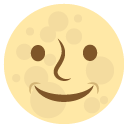 full moon with face emoji details, uses