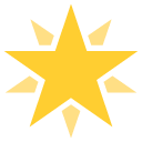 glowing star emoji details, uses