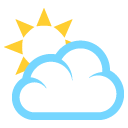 white sun behind cloud emoji images