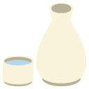 sake bottle and cup emoji images