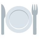 fork and knife with plate copy paste emoji