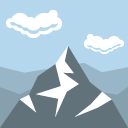 snow capped mountain emoji details, uses