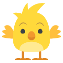 front-facing baby chick emoji details, uses