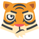 tiger face emoji details, uses