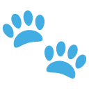 paw prints emoji details, uses