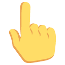 white up pointing backhand index emoji meaning