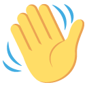 waving hand sign copy paste emoji