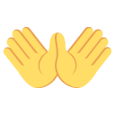 open hands sign emoji details, uses