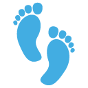 footprints emoji details, uses