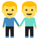 two men holding hands emoji details, uses