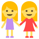 two women holding hands copy paste emoji