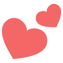 two hearts copy paste emoji