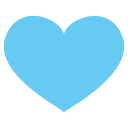 blue heart emoji details, uses