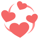 revolving hearts copy paste emoji