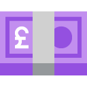 banknote with pound sign emoji details, uses