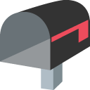 open mailbox with lowered flag emoji details, uses
