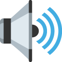 speaker with three sound waves copy paste emoji