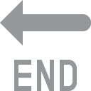 end with leftwards arrow above emoji details, uses