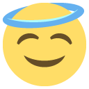 smiling face with halo copy paste emoji