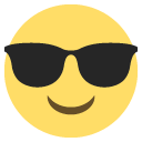smiling face with sunglasses copy paste emoji