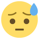 face with cold sweat copy paste emoji