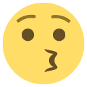 kissing face emoji details, uses