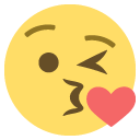 face throwing a kiss copy paste emoji