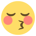 kissing face with closed eyes emoji images