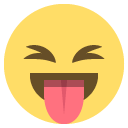 face with stuck-out tongue and tightly-closed eyes emoji details, uses