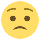 Worried Face Emoji (U+1F61F)