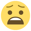 anguished face emoji details, uses