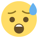 face with open mouth and cold sweat emoji images