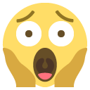face screaming in fear copy paste emoji