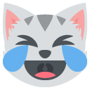 cat face with tears of joy emoji details, uses