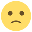 slightly frowning face emoji images