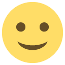 slightly smiling face emoji details, uses
