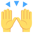 person raising both hands in celebration emoji meaning