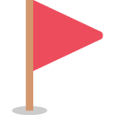 triangular flag on post copy paste emoji